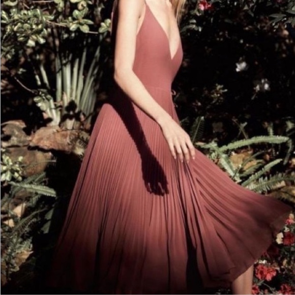 Aritzia Wilfred Beaune Pleated Midi Dress, XS - Picture 2 of 14